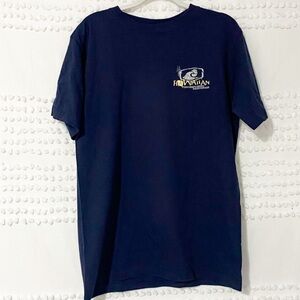 Hawaiian Performance Surfwear logo navy tee m